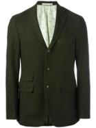 Massimo Alba Three Button Blazer, Men's, Size: 54, Green, Viscose/virgin Wool