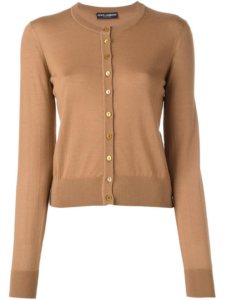 Dolce & Gabbana Fine Knit Cardigan, Women's, Size: 40, Nude/neutrals, Cashmere