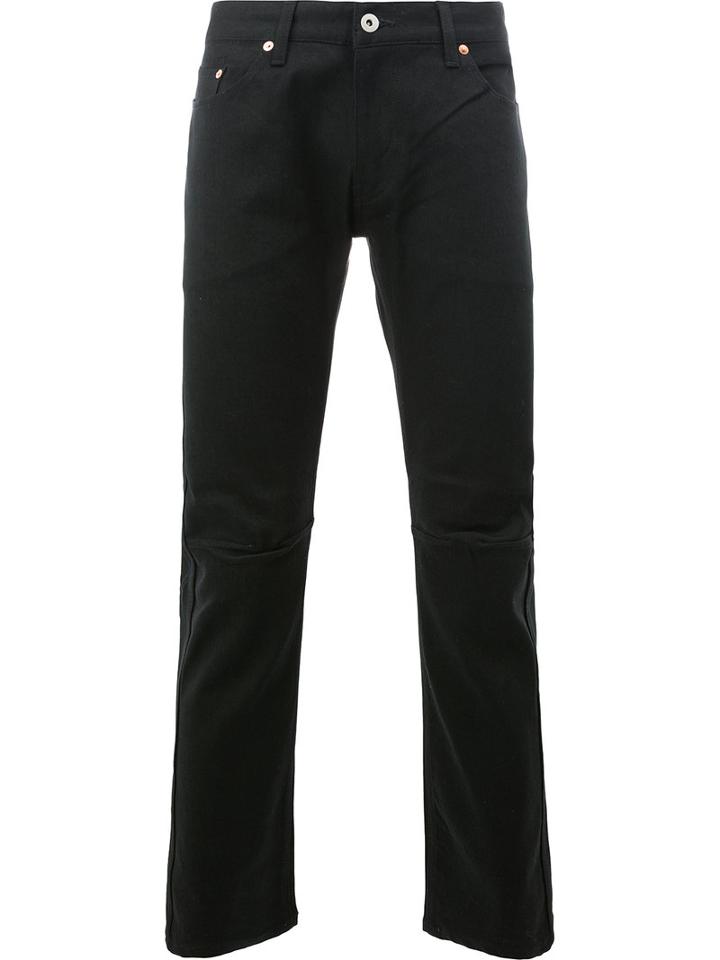 Junya Watanabe Comme Des Garçons Man Tapered Trousers, Men's, Size: Small, Black, Cotton/polyurethane