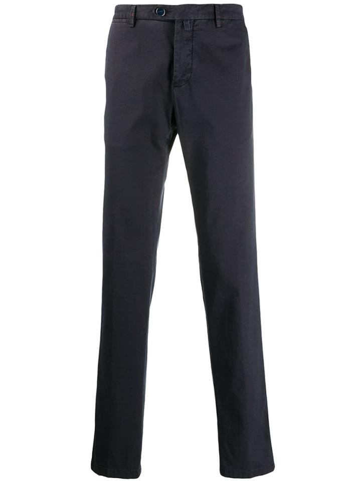 Kiton Slim-fit Chinos - Blue