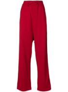 Y-3 Dropped Crotch Track Pants - Red