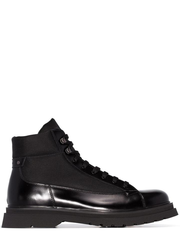 Prada Lace-up Ankle Boots - Black