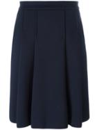 's Max Mara Wide Pleat Knee-length Skirt, Women's, Size: Medium, Blue, Viscose/spandex/elastane