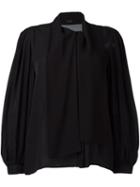 Joseph Cropped Sleeves Blouse, Women's, Size: 42, Black, Silk