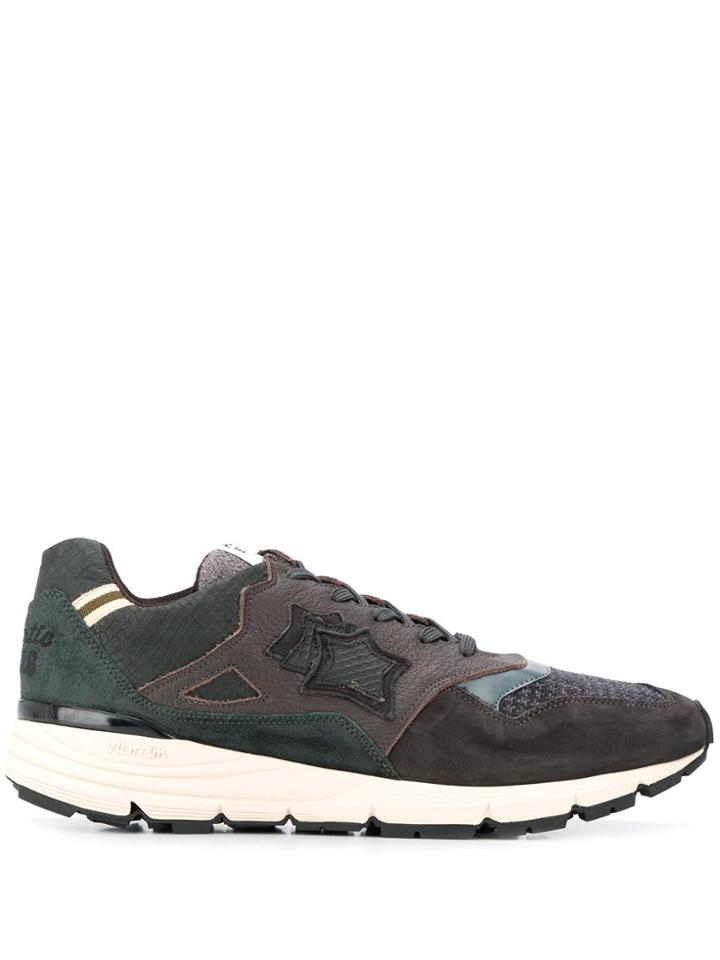 Atlantic Stars Polaris Contrasting Panel Sneakers - Brown