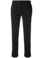 Aspesi Cropped Trousers, Women's, Size: 46, Black, Cotton/elastodiene