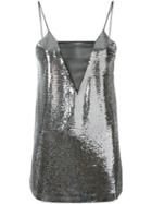 Mcq Alexander Mcqueen Paillettes Cami Top, Women's, Size: 38, Grey, Polyester/silk