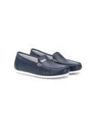 Harmont & Blaine Junior Embroidered Logo Loafers - Blue