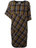 Maison Margiela Asymmetric Sleeve Tartan Dress, Women's, Size: 40, Yellow, Wool/viscose