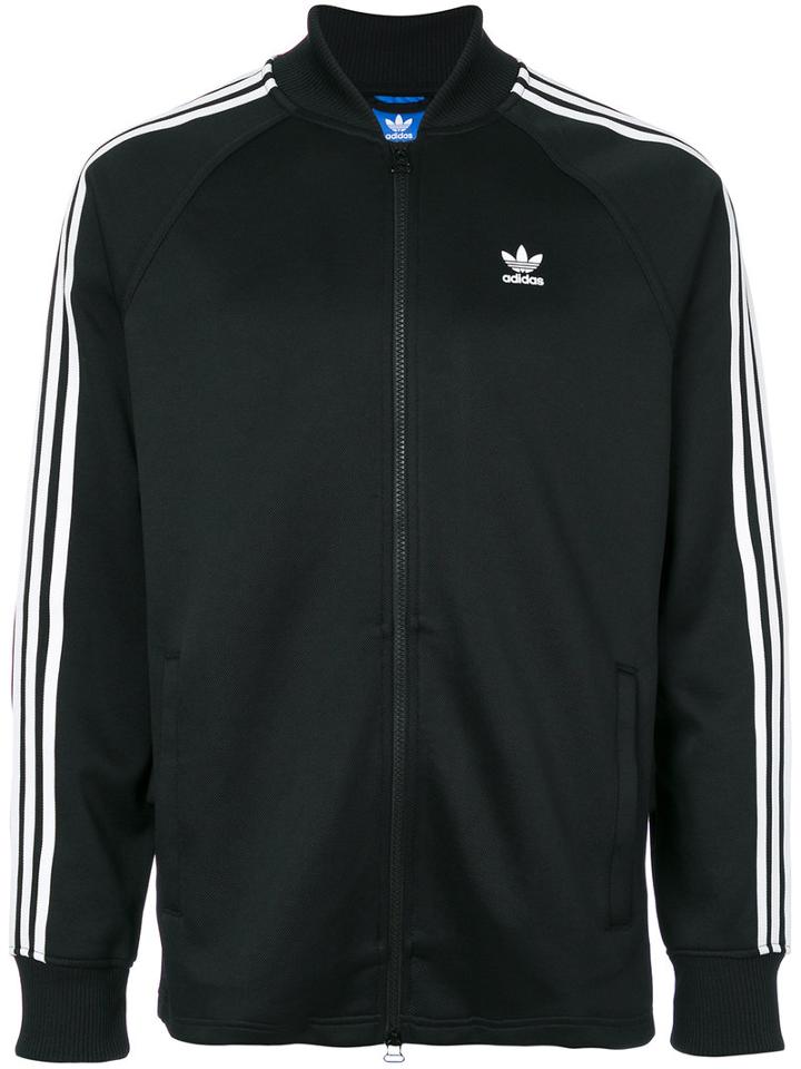 Adidas Originals - Tri Stripe Track Jacket - Men - Cotton/polyester - S, Black, Cotton/polyester