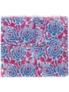 Kiton - Floral Print Scarf - Men - Cotton/linen/flax - One Size, Blue, Cotton/linen/flax