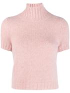 Red Valentino Red(v) Cropped Knitted Top - Pink