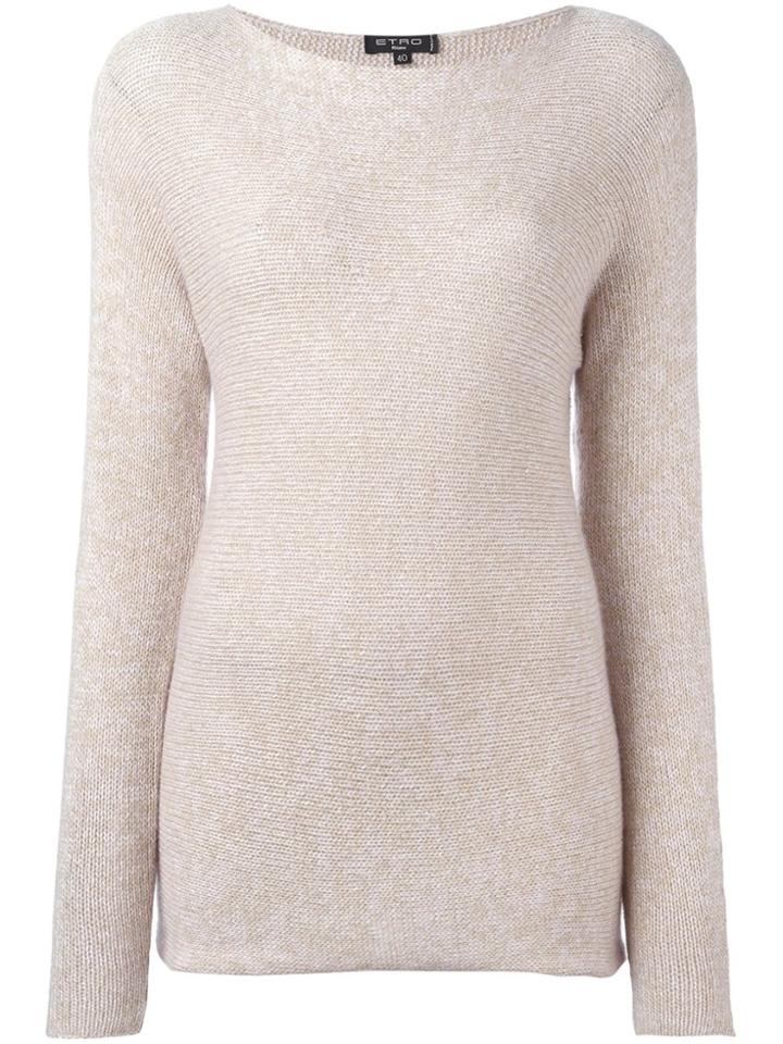 Etro Round Neck Jumper - Nude & Neutrals