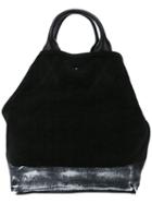 Isabel Benenato - Double Straps Large Tote - Women - Linen/flax - One Size, Black, Linen/flax