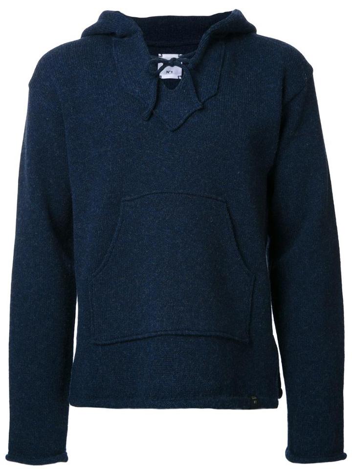 Bedwin & The Heartbreakers Front Pocket Hoodie, Men's, Size: 3, Blue, Wool