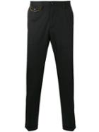 Dolce & Gabbana Contrast Pocket Chinos, Men's, Size: 48, Black, Cotton/spandex/elastane