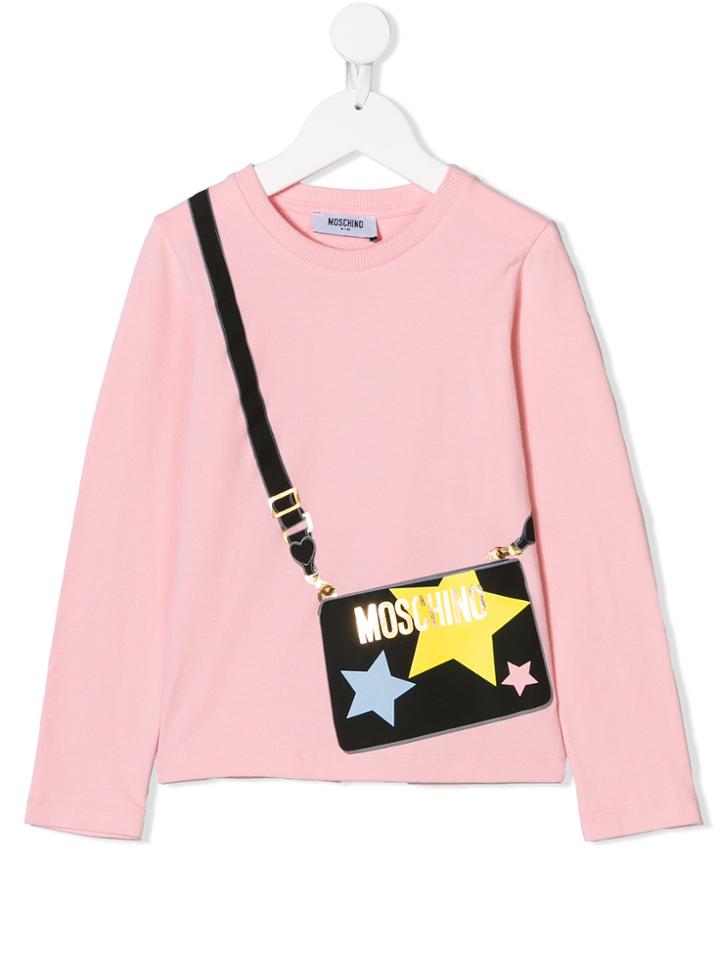 Moschino Kids Teen Bag Print T-shirt - Pink & Purple