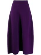 Christian Wijnants Knitted Wool Skirt - Purple