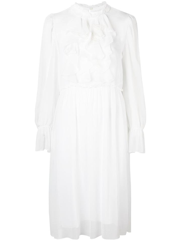 See By Chloé Frilled Flared Dress - White