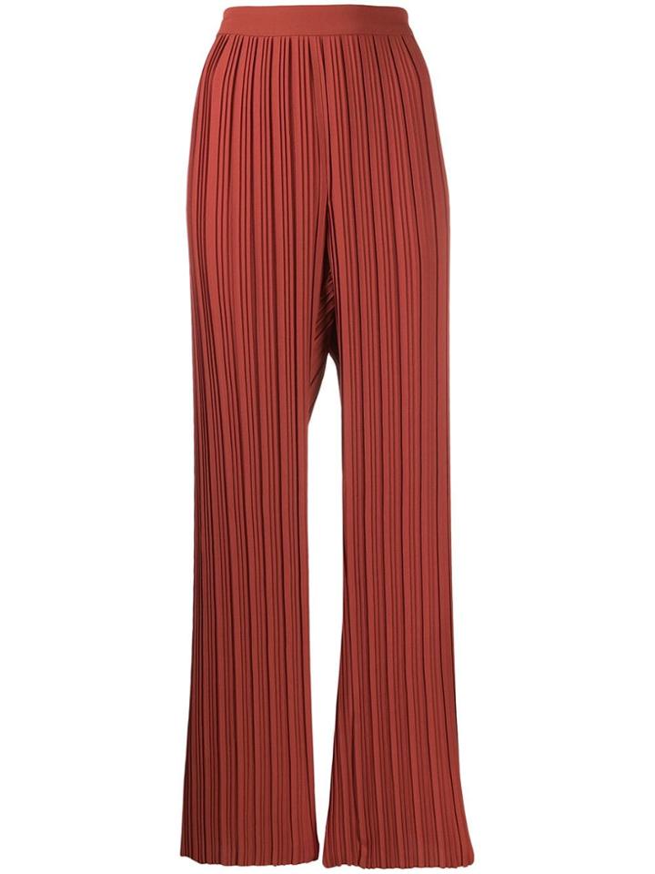 Victoria Victoria Beckham High-waist Pleated Trousers - Orange