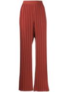 Victoria Victoria Beckham High-waist Pleated Trousers - Orange