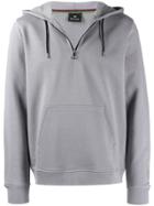 Ps Paul Smith Zip Neck Hoodie - Grey
