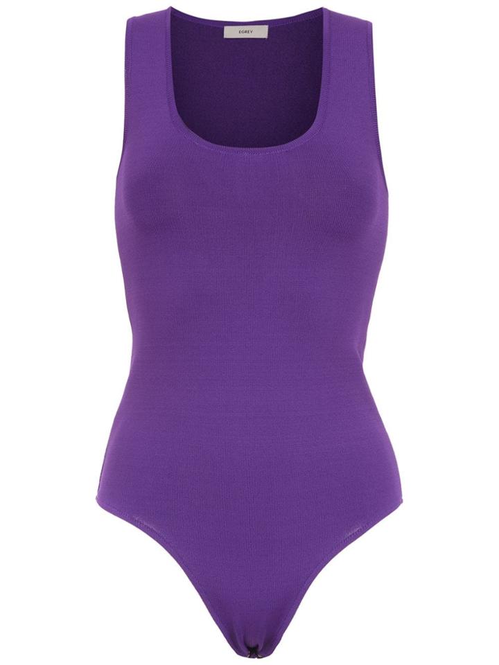 Egrey Knit Bodysuit - Purple