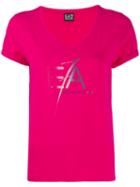 Ea7 Emporio Armani Logo Print T-shirt - Pink