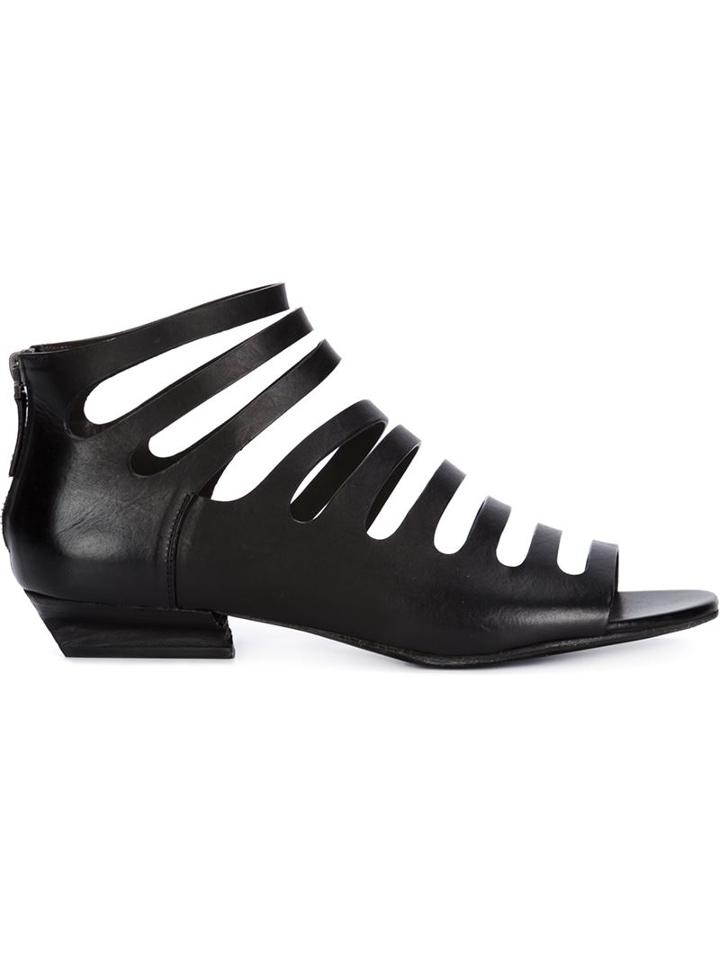 Marsèll Strappy Cage Sandals, Women's, Size: 36.5, Black, Leather