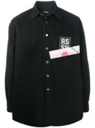 Raf Simons Oversized Chest Patch Shirt - Black