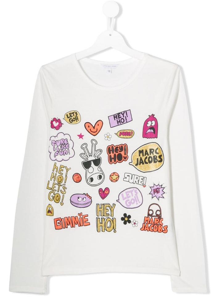 Little Marc Jacobs Graphic-print Sweatshirt - White