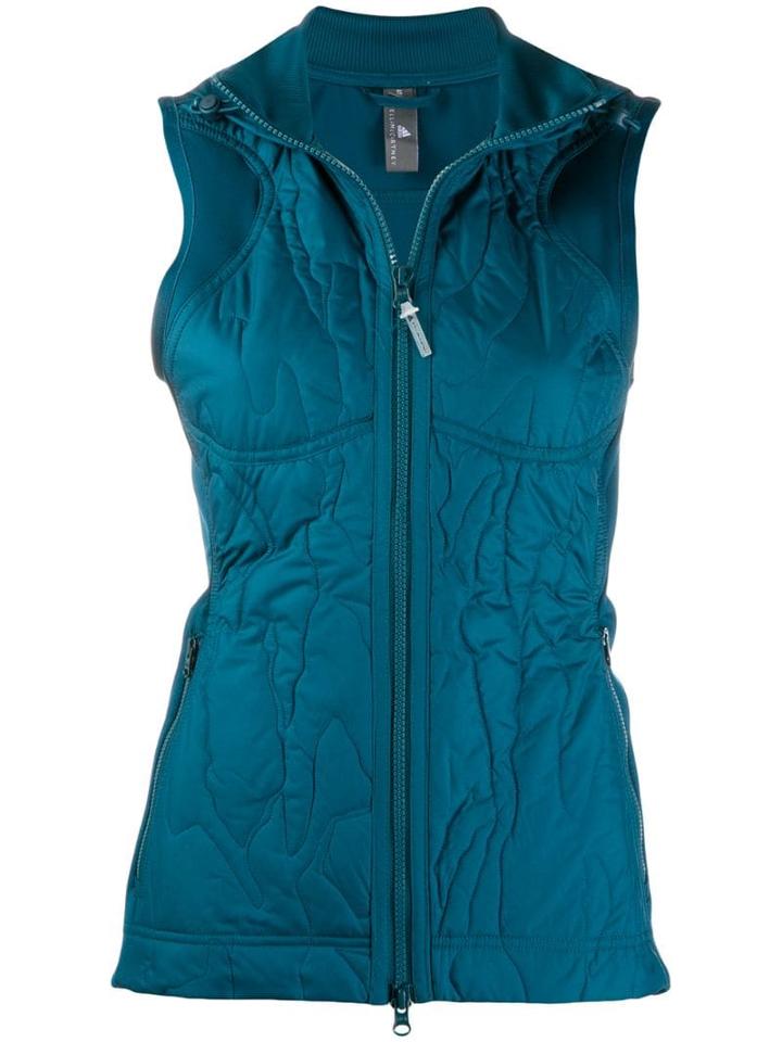 Adidas By Stella Mccartney Quilted Performance Gilet - Blue