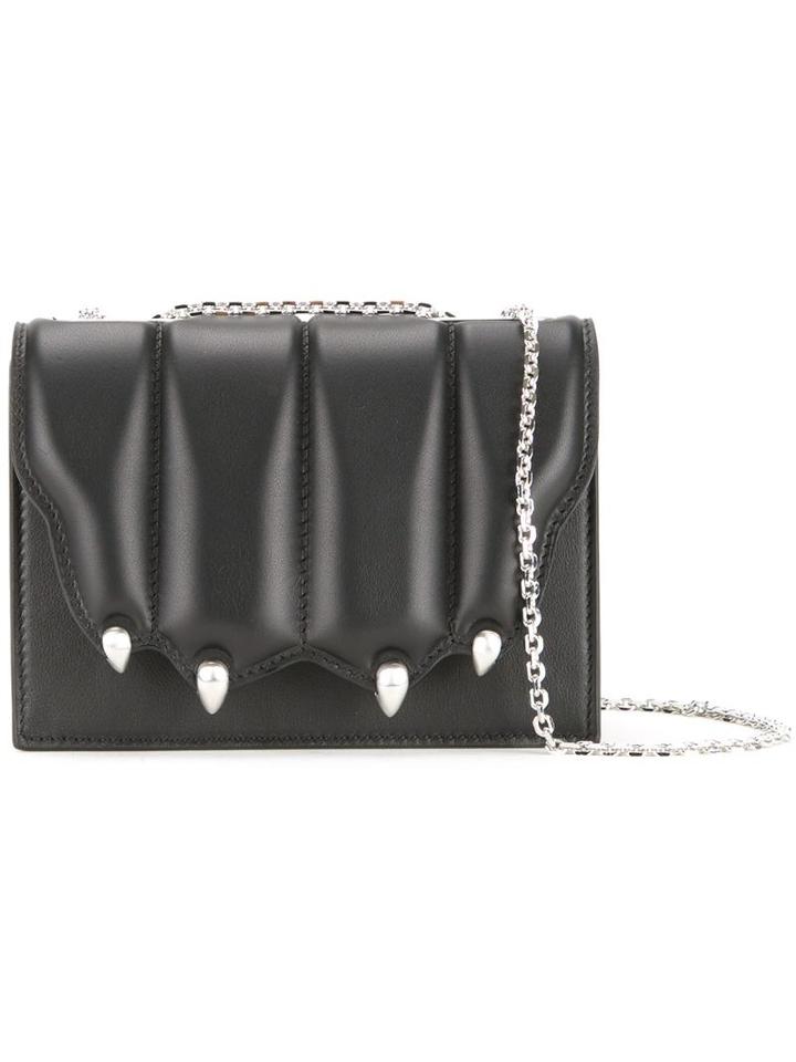 Marco De Vincenzo Quilted Paw Flap Crossbody Bag, Women's, Black
