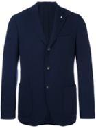 Lardini Three Button Blazer, Men's, Size: 46, Blue, Polyester/wool
