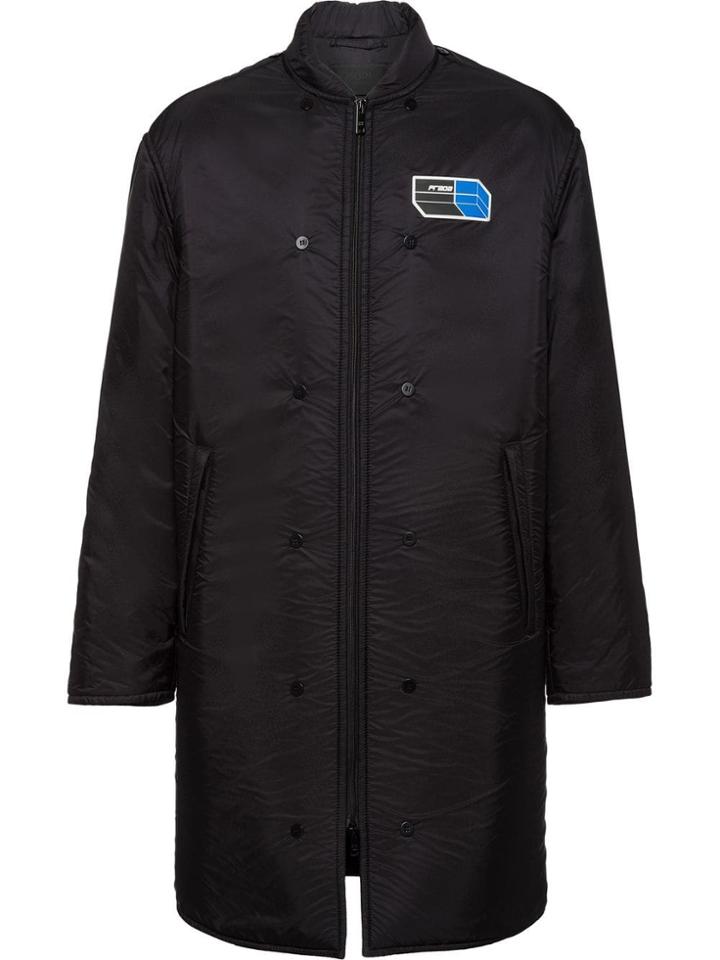 Prada Padded Nylon Coat - Black