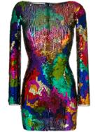 Amen Sequined Fitted Dress - Multicolour