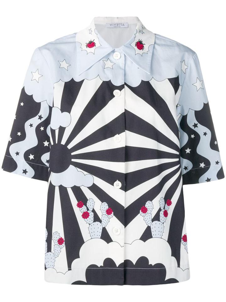 Vivetta Printed Button Shirt - Blue