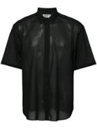 Saint Laurent Sheer Oversized Shirt - Black