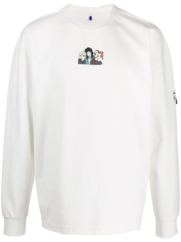 Ader Error Oversized Cartoon-print Sweatshirt - White