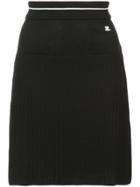Courrèges Ribbed Knit Skirt - Black