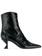 Dorateymur Structured Heel Ankle Boots - Black