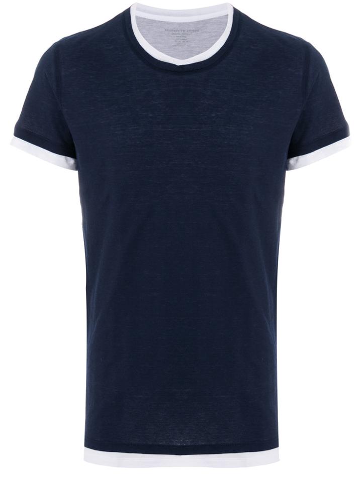 Majestic Filatures Layered Look T-shirt - Blue