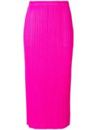 Pleats Please By Issey Miyake Pleated Pencil Skirt - Pink
