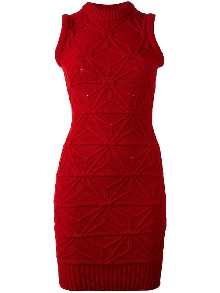 Dsquared2 Japanese Star Knit Dress, Women's, Size: Small, Red, Wool/polyester