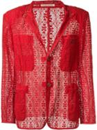 Yohji Yamamoto Vintage Lace Blazer, Men's, Size: 2, Red