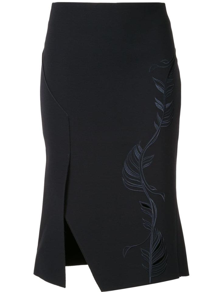 Comme Moi Side Slit Skirt - Blue