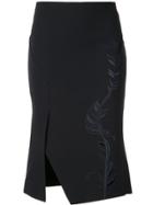 Comme Moi Side Slit Skirt - Blue