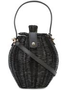 Ulla Johnson Lidded Woven Basket Bag - Black