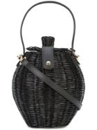 Ulla Johnson Lidded Woven Basket Bag - Black