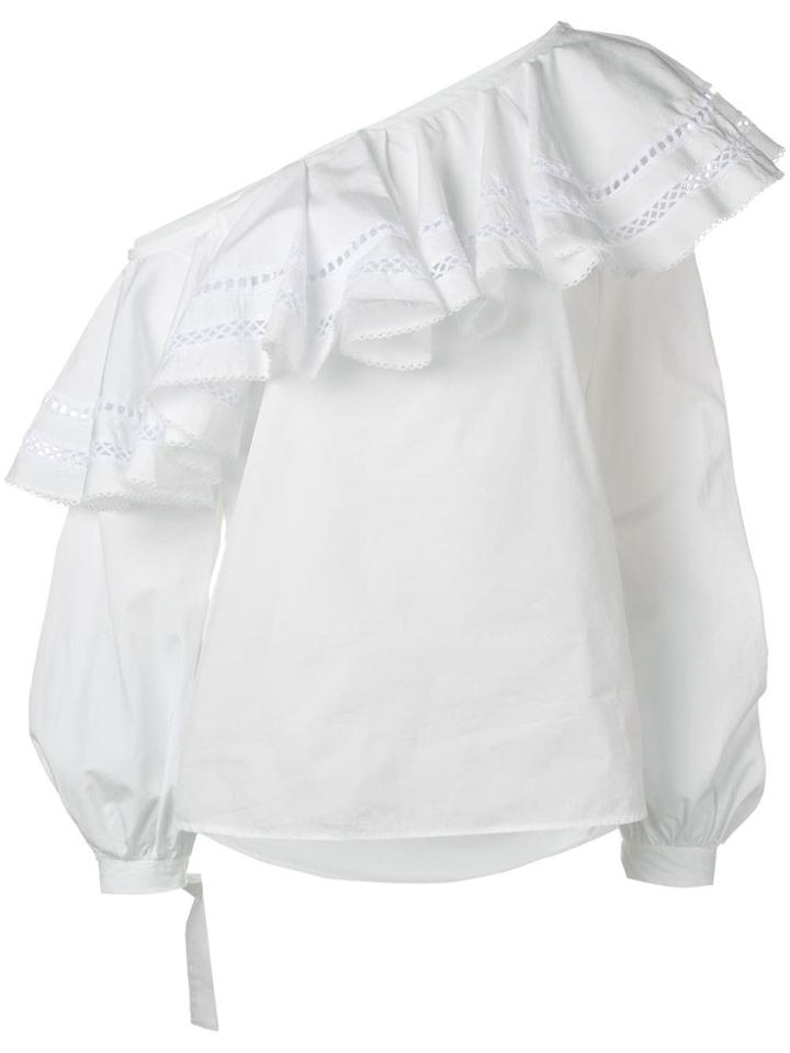 Elie Saab One-shoulder Top - White